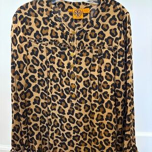 Tory Burch Leopard Print Blouse